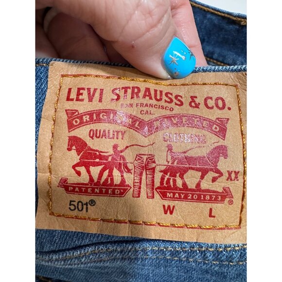 Levi's 501 cut off shorts size 29 button fly western coastal cowgirl boho - Picture 6 of 7